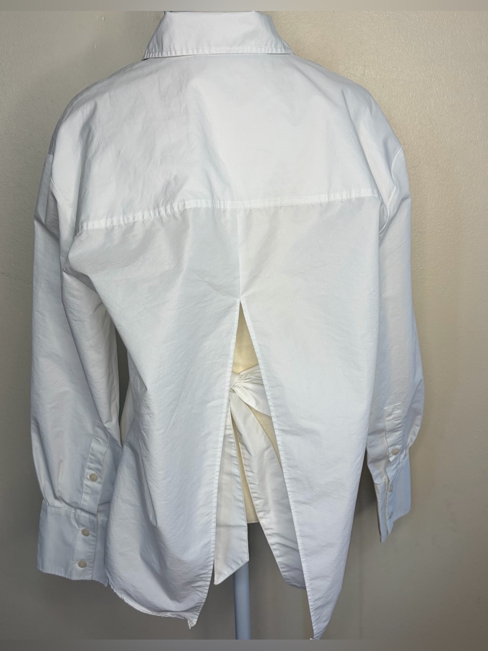 Zara White Shirt with Split-Back Detail